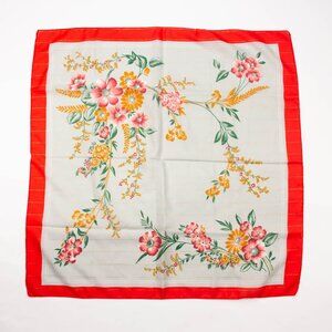 Asian Style Floral Scarf Vintage Accessories